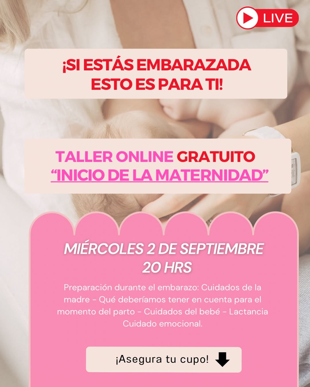 Activación comunidad — 1 live + 6 historias